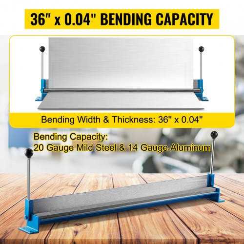 VEVOR Sheet Metal Brake 36 In. Metal Bender Brake 910 mm Length Portable Metal Bender 0-90 Degrees Adjustable Steel Bender wi - Zenithce