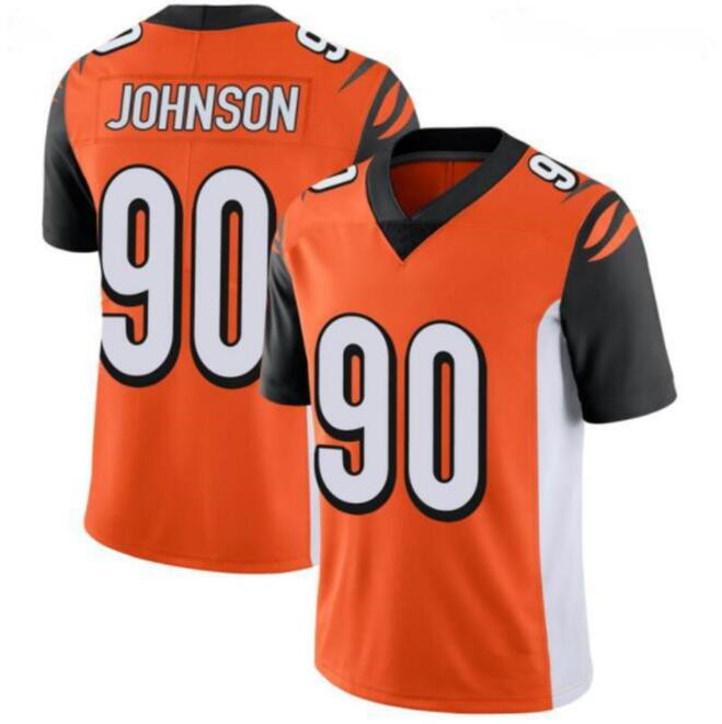 Bengals #90 Michael Johnson Orange Vapor Stitched Football Jersey - Zenithce