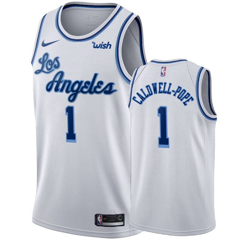 Lakers #1 Kentavious Caldwell-Pope White 2019-20 Hardwood Classic Edition Stitched Jersey - Zenithce