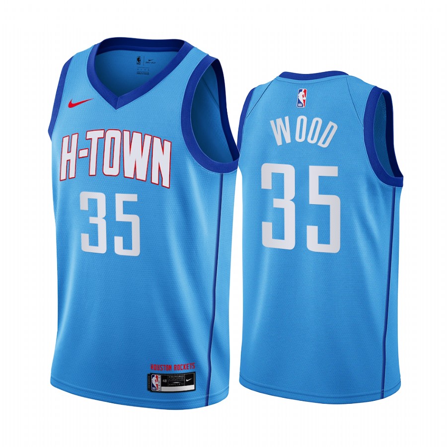 Rockets #35 Christian Wood Blue Swingman 2020-21 City Edition Jersey - Zenithce