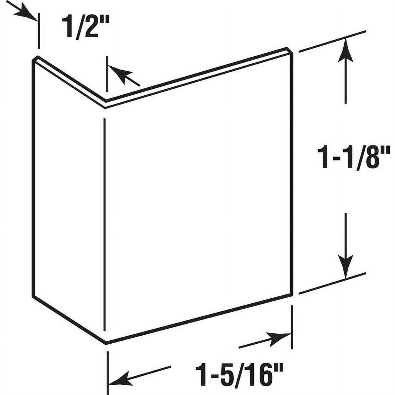 Prime-Line Door Edge Filler Plate 1 in. x 2-1/4 U 9520 - Zenithce