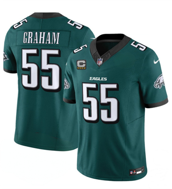 Philadelphia Eagles #55 Brandon Graham Green 2024 With 4-Star C Patch F.U.S.E. Vapor Untouchable Limited Jersey - Zenithce