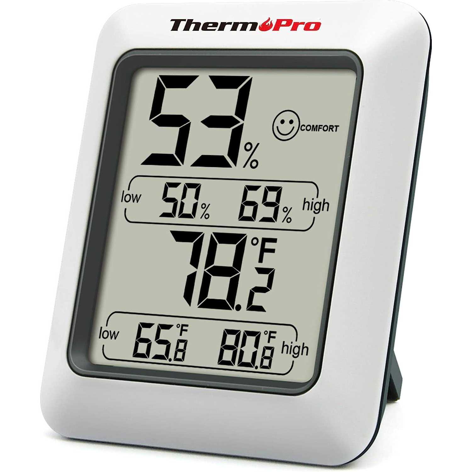ThermoPro TP50 Digital Hygrometer Indoor Thermometer Room Thermometer and Humidity Gauge with Temperature Humidity Monitor - Zenithce