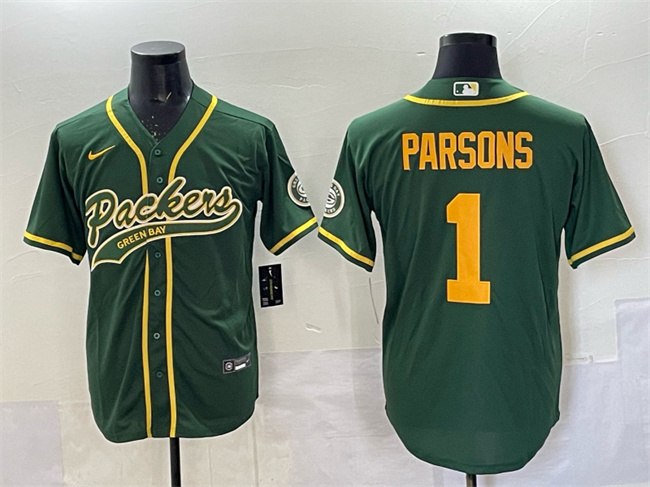 Green Bay Packers #1 Micah Parsons Green Cool Base Stitched Jersey - Zenithce