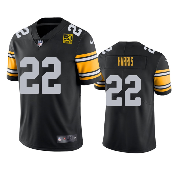 Pittsburgh Steelers #22 Najee Harris Black 2023 50th Anniversary Vapor Untouchable Limited Jersey - Zenithce