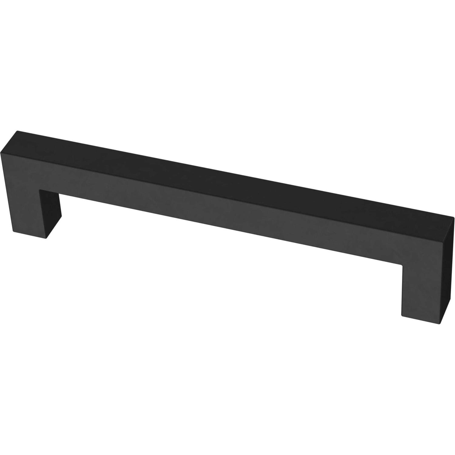 Franklin Brass Simple Modern Square 5-1/16 in. (128 mm) Matte Black Cabinet Drawer Pull (10-Pack) - Zenithce