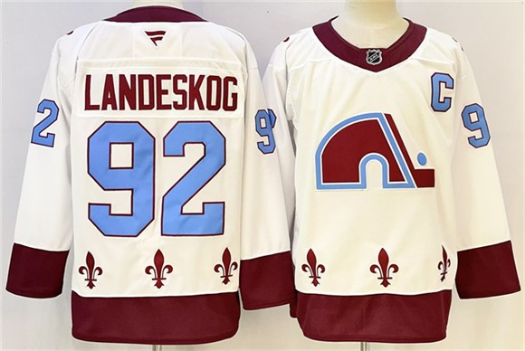 Colorado Avalanche #92 Gabriel Landeskog White 2024-25 With C Patch Stitched Hockey - Zenithce