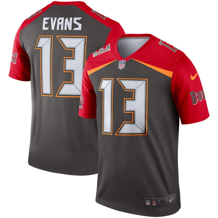 Tampa Bay Buccaneers #13 Mike Evans Grey Inverted Legend Jersey - Zenithce