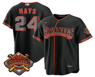 San Francisco Giants #24 Willie Mays Black 2026 Alternate Stadium Stitched Jersey - Zenithce