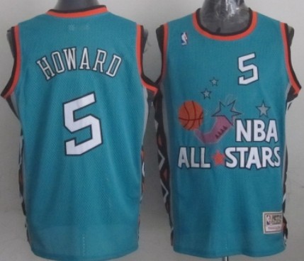 1996 All-Star #5 Juwan Howard Green Swingman Throwback Jersey - Zenithce