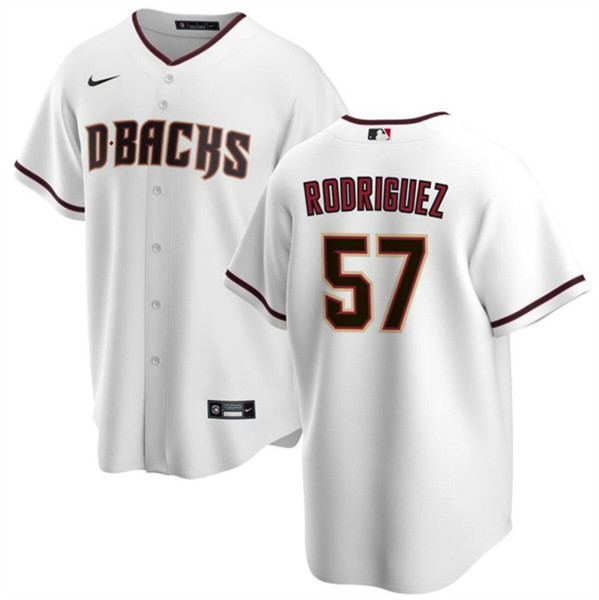 Arizona Diamondbacks #57 Eduardo Rodriguez White Cool Base Stitched Jersey - Zenithce