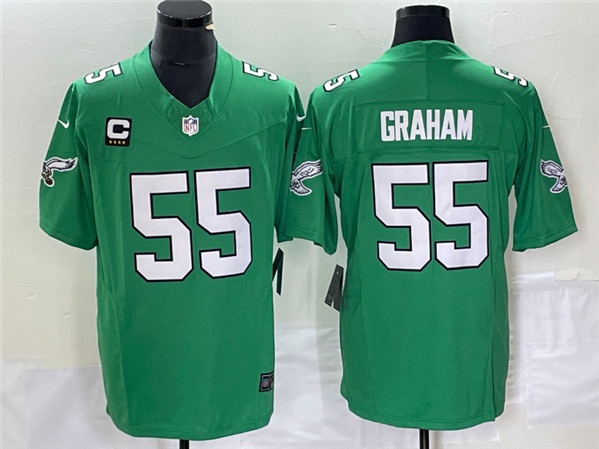 Philadelphia Eagles #55 Brandon Graham Green 2023 F.U.S.E. With C Patch Vapor Untouchable Stitched Jersey - Zenithce