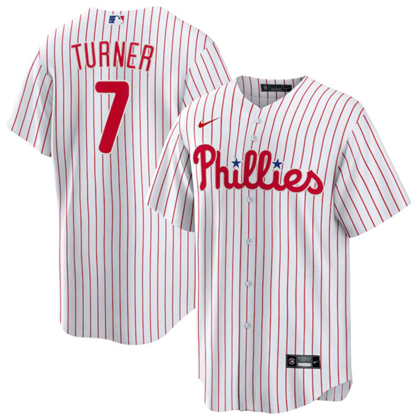 Philadelphia Phillies #7 Trea Turner White Cool Base Stitched Jersey - Zenithce