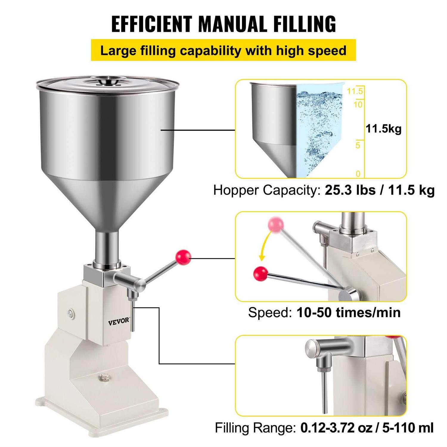 VEVOR Manual Liquid Filling Machine - Zenithce