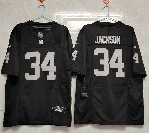 Las Vegas Raiders #34 Bo Jackson Black 2023 F.U.S.E Vapor Untouchable Stitched Jersey - Zenithce
