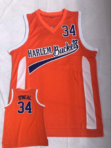 Harlem Buckets 34 O'Neal Orange Uncle Drew Movie Jersey - Zenithce