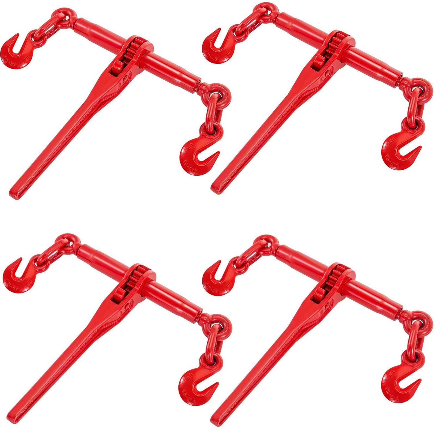 VEVOR Chain and Binder Kit Ratchet Load Binders Working Strength Ratchet Binders and Chains 10ft Chains w/ G70 Hooks - Zenithce