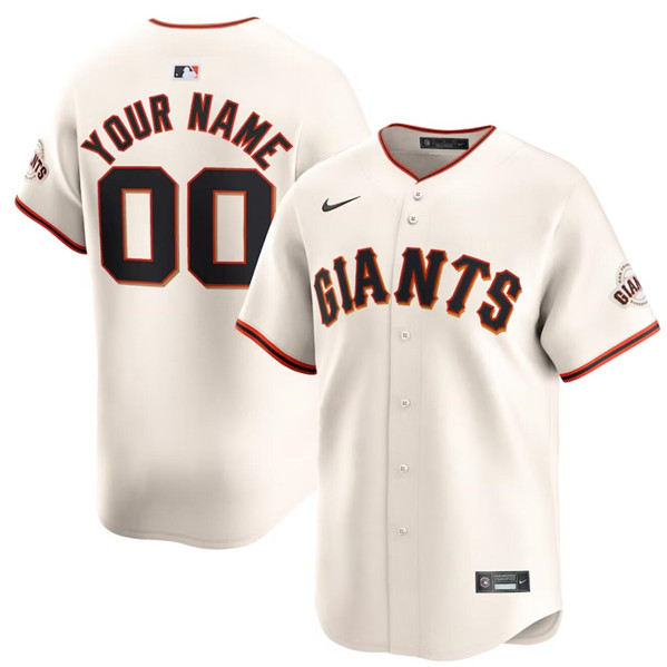 San Francisco Giants Custom Cream Home Limited Stitched Jersey - Zenithce