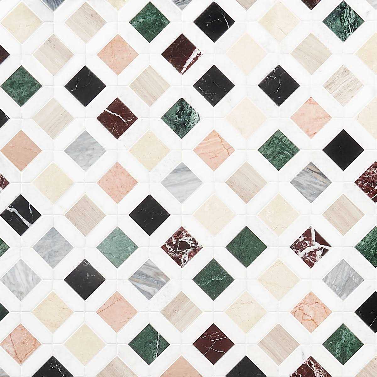 Ivy Hill Tile Lula Multicolor Polished Marble Floor and Wall Tile - Zenithce