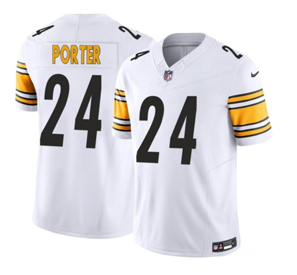 Pittsburgh Steelers #24 Joey Porter Jr. White 2023 F.U.S.E. Vapor Untouchable Limited Stitched Jersey - Zenithce