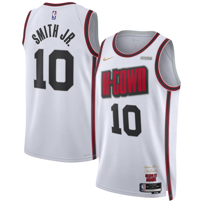 Houston Rockets #10 Jabari Smith Jr. White 2024-25 City Edition Stitched Jersey - Zenithce