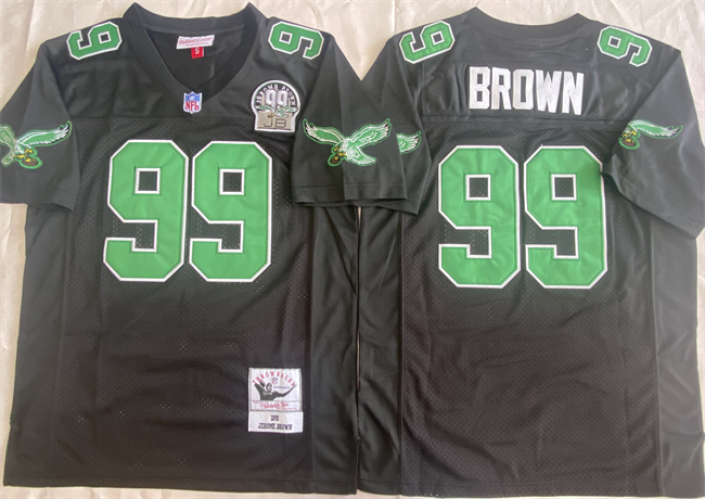 Philadelphia Eagles #99 Jerome Brown Black Throwback Stitched Football Jersey - Zenithce