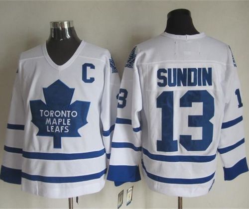 Maple Leafs #13 Mats Sundin White CCM Throwback Stitched Jersey - Zenithce