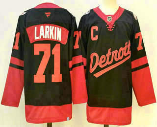 Detroit Red Wings #71 Dylan Larkin Black 2025 Stadium Series Stitched Jersey - Zenithce