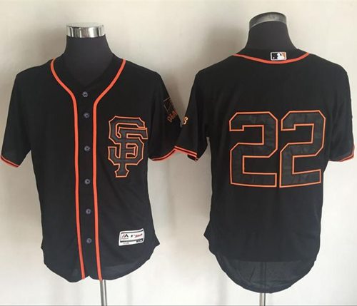 Giants #22 Will Clark Black Flexbase Authentic Collection Alternate Stitched Jersey - Zenithce