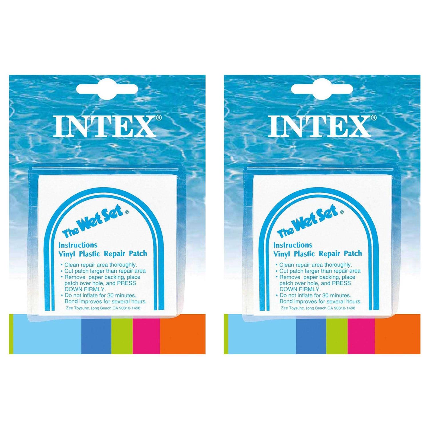 INTEX Wet Set Adhesive Vinyl Plastic Swimming Pool Tube Repair Patch Kit - Zenithce
