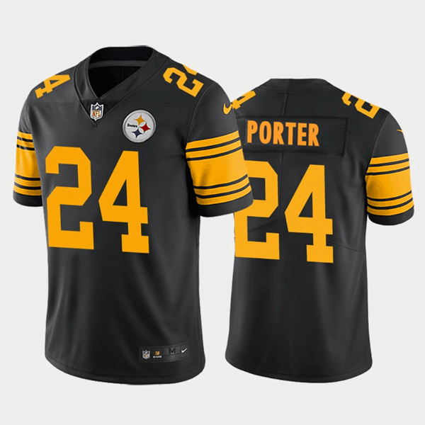 Pittsburgh Steelers #24 Joey Porter Jr. Black 2023 Draft Color Rush Limited Stitched Jersey - Zenithce