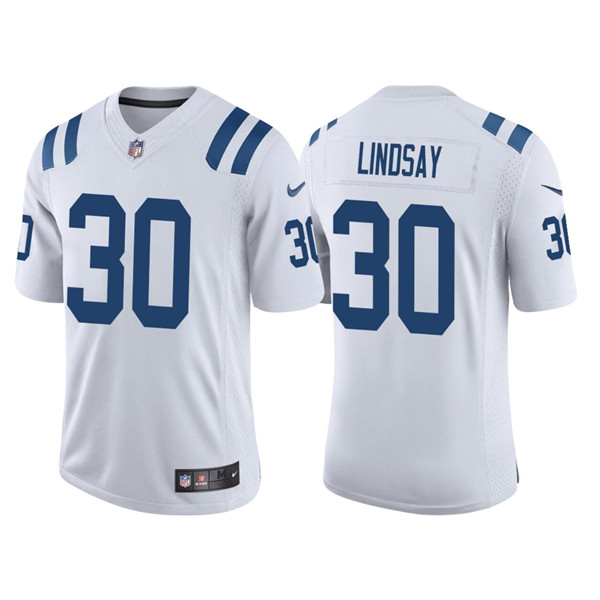 Indianapolis Colts #30 Phillip Lindsay White Stitched Football Jersey - Zenithce