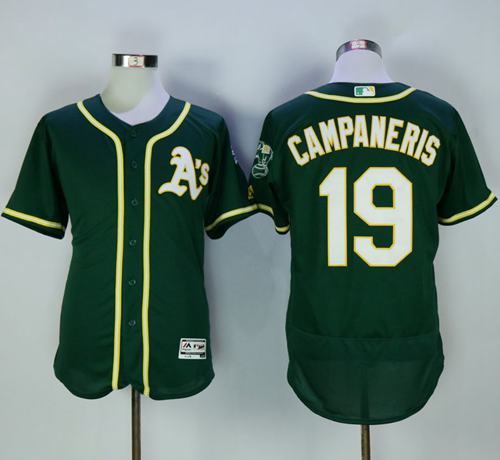 Athletics #19 Bert Campaneris Green Flexbase Authentic Collection Stitched Jersey - Zenithce