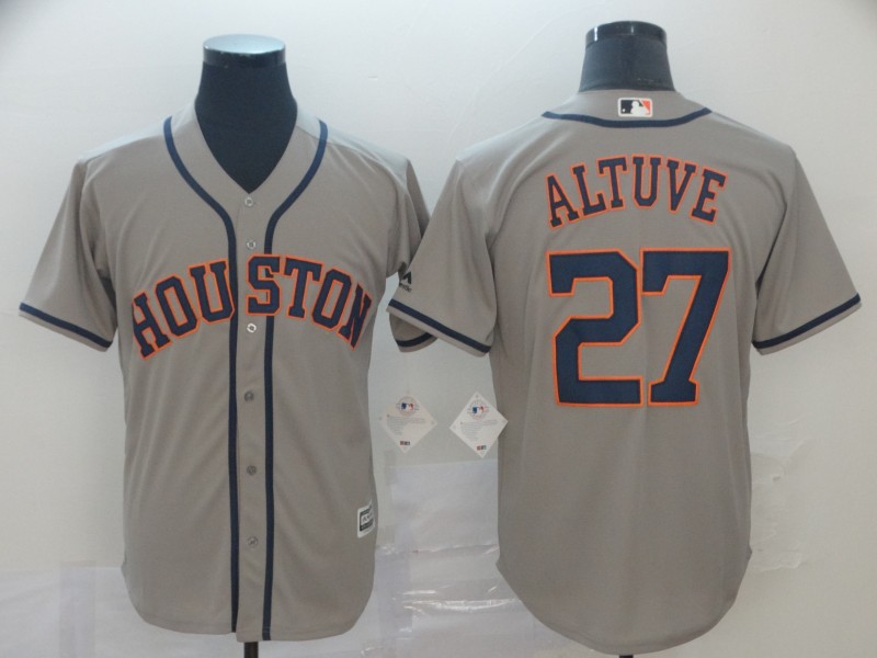 Houston Astros #27 Jose Altuve Grey Cool Base Stitched Jersey - Zenithce