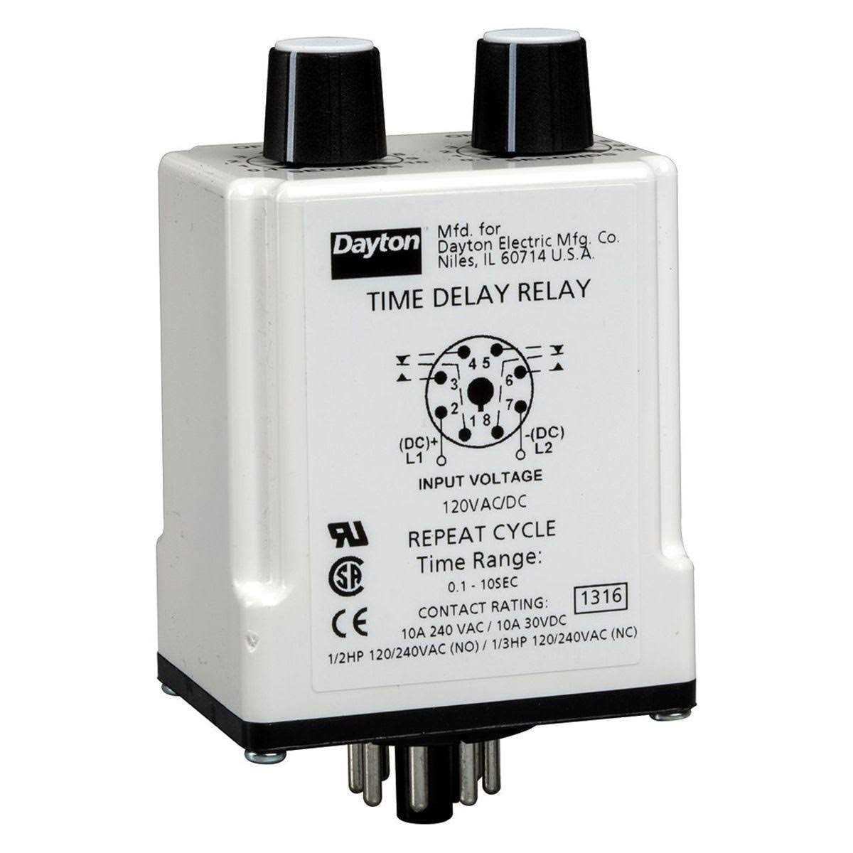 Dayton 1EGC7 Time Delay Relay - Zenithce