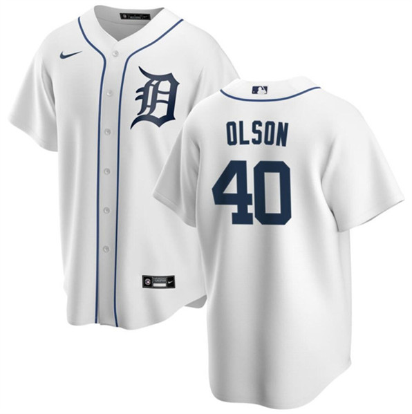 Detroit Tigers #40 Reese Olson White Cool Base Stitched Jersey - Zenithce