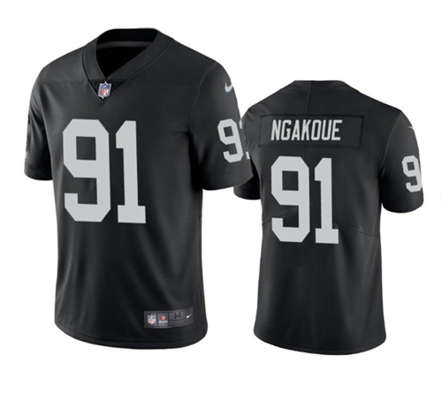 Las Vegas Raiders #91 Yannick Ngakoue Black Vapor Untouchable Limited Stitched Football Jersey - Zenithce