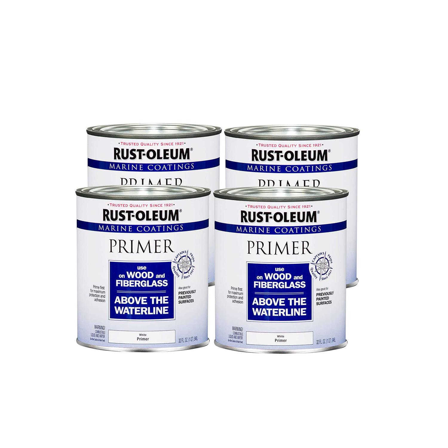 White Rust-Oleum Marine Coatings Wood & Fiberglass Primer 207014 - Zenithce