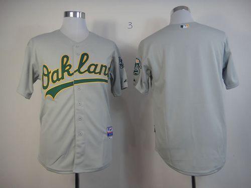 Athletics Blank Grey Cool Base Stitched Jersey - Zenithce
