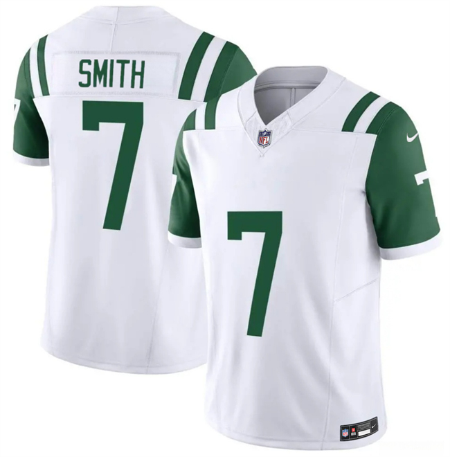 New York Jets #7 Geno Smith White 2025 F.U.S.E. Classic Alternate Vapor Untouchable Limited Stitched Jersey - Zenithce