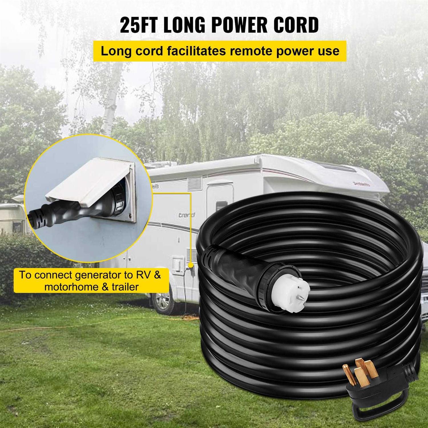 Mophorn 30Ft Generator Extension Cord STW Generator Cord - Zenithce