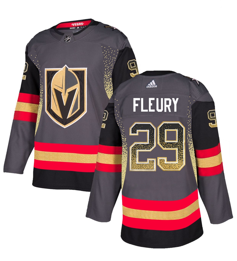Vegas Golden Knights #29 Marc-Andre Fleury Grey Drift Fashion Stitched Jersey - Zenithce