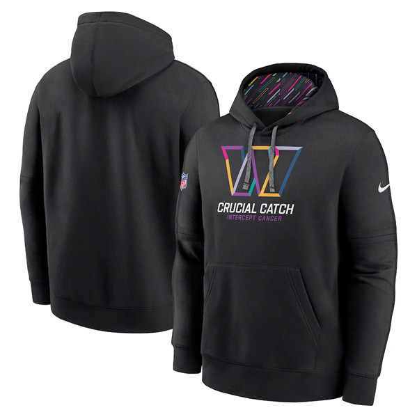 Washington Commanders Black 2024 Crucial Catch Club Pullover Hoodie - Zenithce