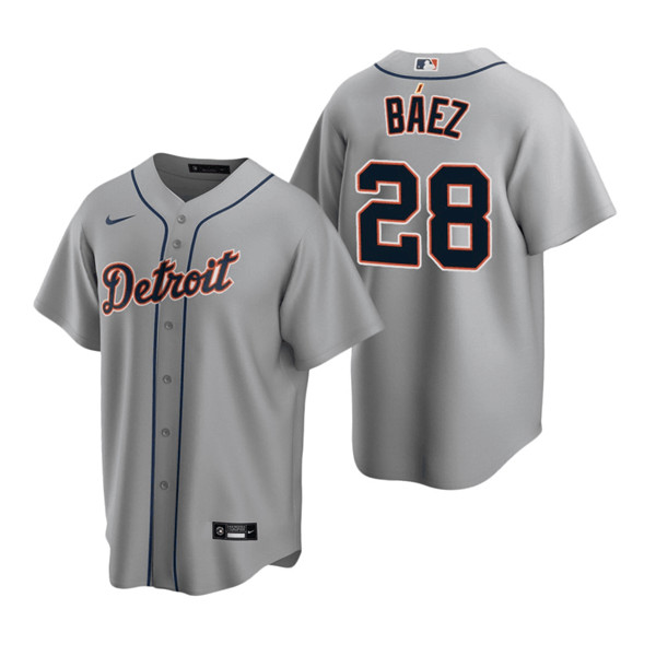 Detroit Tigers #28 Javier Báez Grey Cool Base Stitched Jersey - Zenithce