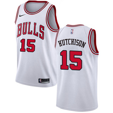 Chicago Bulls #15 Chandler Hutchison White Swingman Association Edition Jersey - Zenithce
