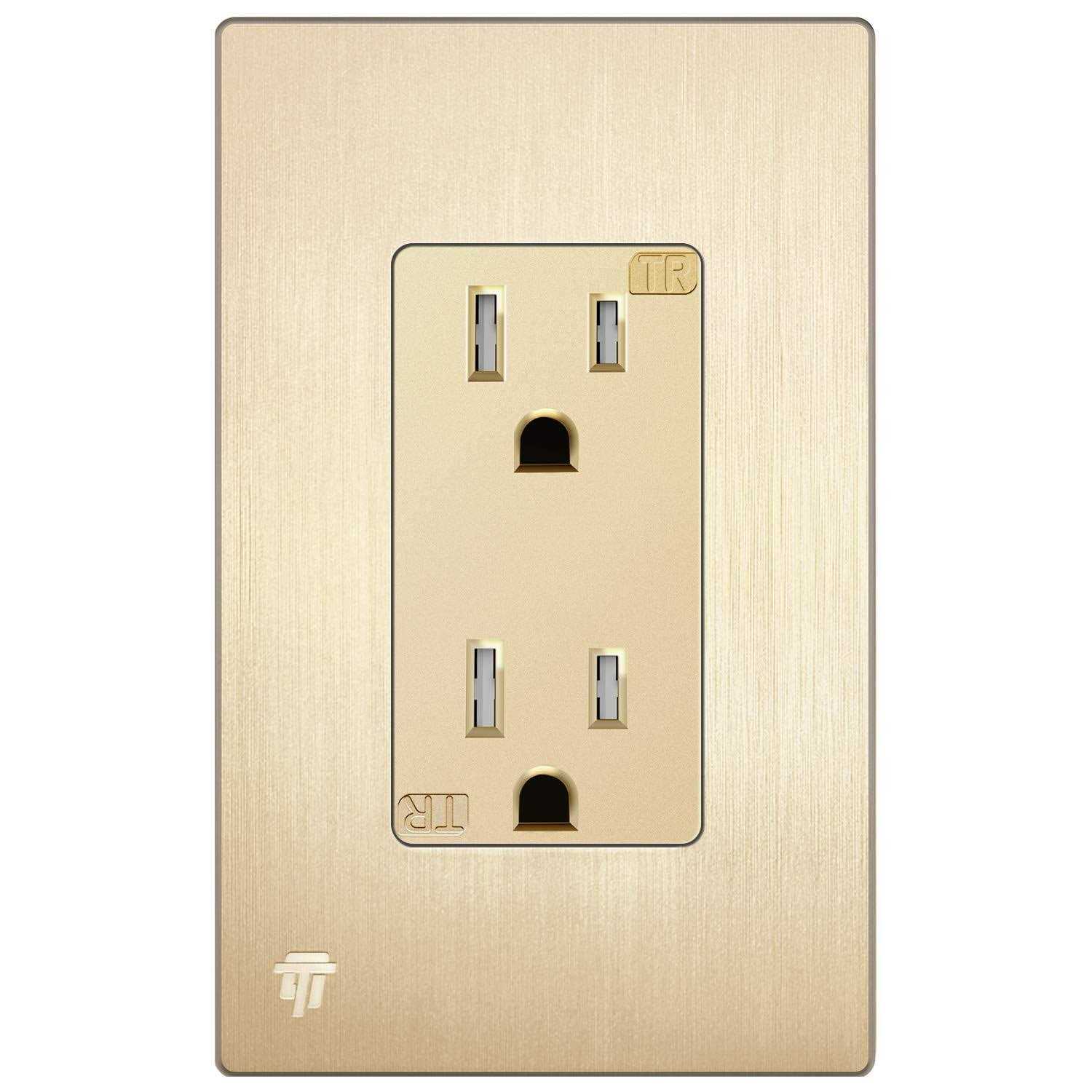 Enerlites Elite Series Decorator Receptacle Outlet Child Safe Tamper-Resistant - Zenithce