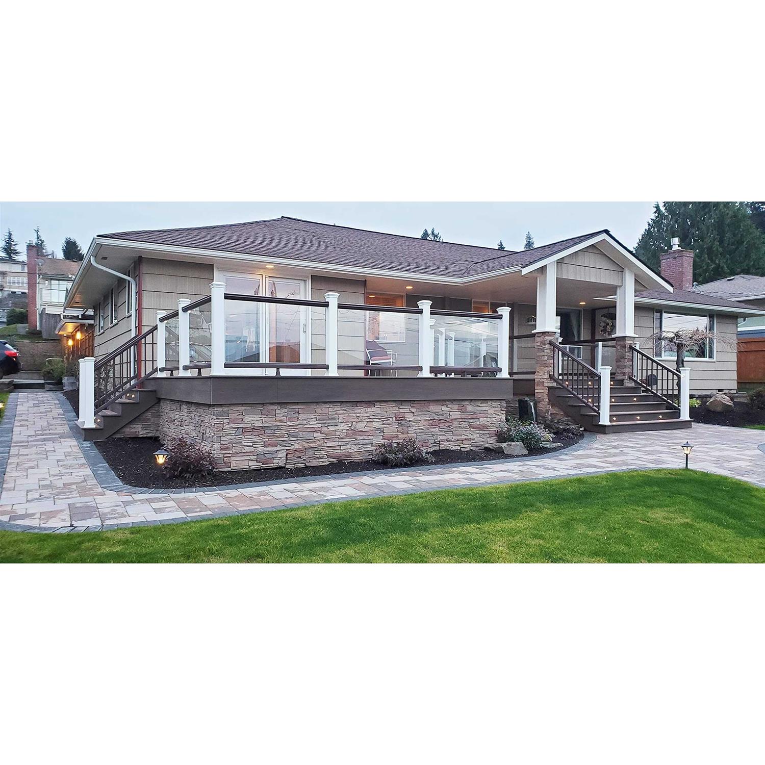GenStone Stacked Stone Corner Panel 0.98-sq ft Desert Sunrise Faux Stone Veneer - Zenithce