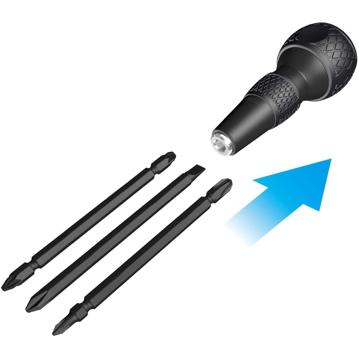 Vessel Ball Grip Carrying Bit Holder QB22RU - Zenithce