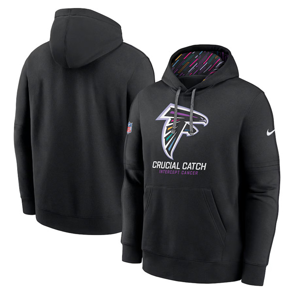 Atlanta Falcons Black 2024 Crucial Catch Club Pullover Hoodie - Zenithce