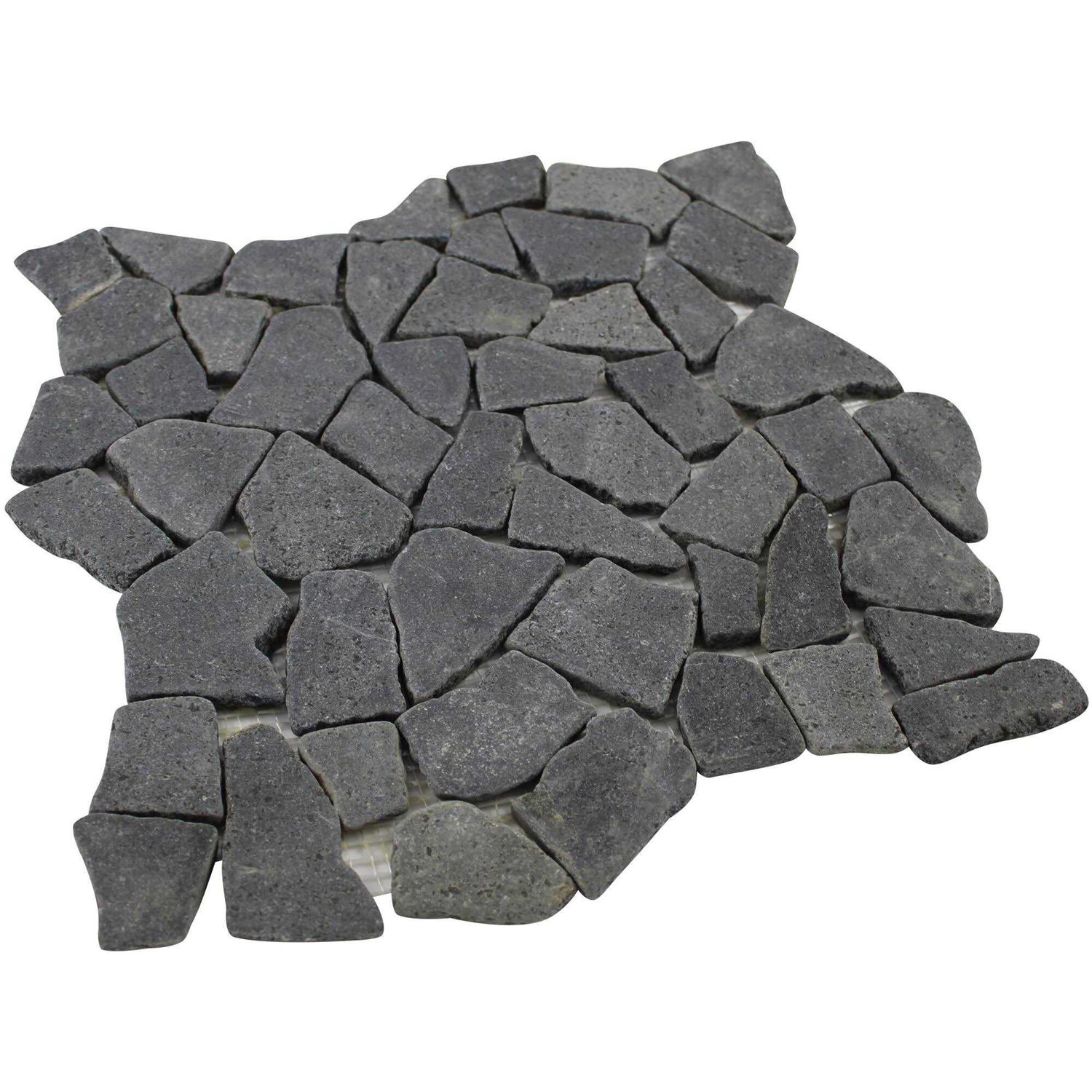 Rain Forest 12 in. x 12 Pebble Stone Floor and Wall Tile - Zenithce
